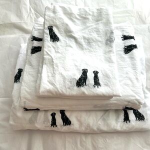 Like new Eddie Bauer Black Labrador Full Size Cotton Sheet Set